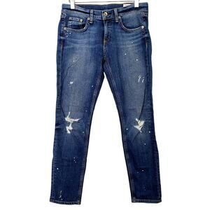 rag & bone Painted Dre Capri Skinny Jeans - 25